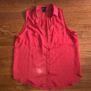 💕Coral Flouncy Top💕